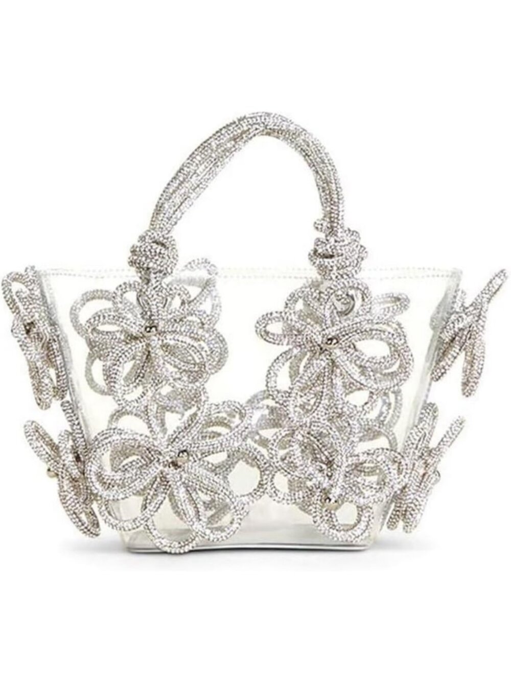 Sparkling Clear Rhinestone Handbag | Crystal Evening Purse for Weddings
